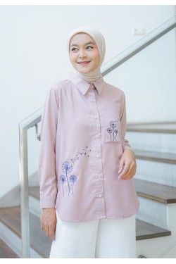 Azzura Embroidery Blouse Dusty Pink
